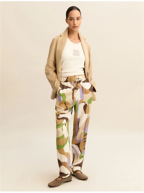 Jogger in twill - SABBIA EMME MARELLA | EMMOSSO125/001